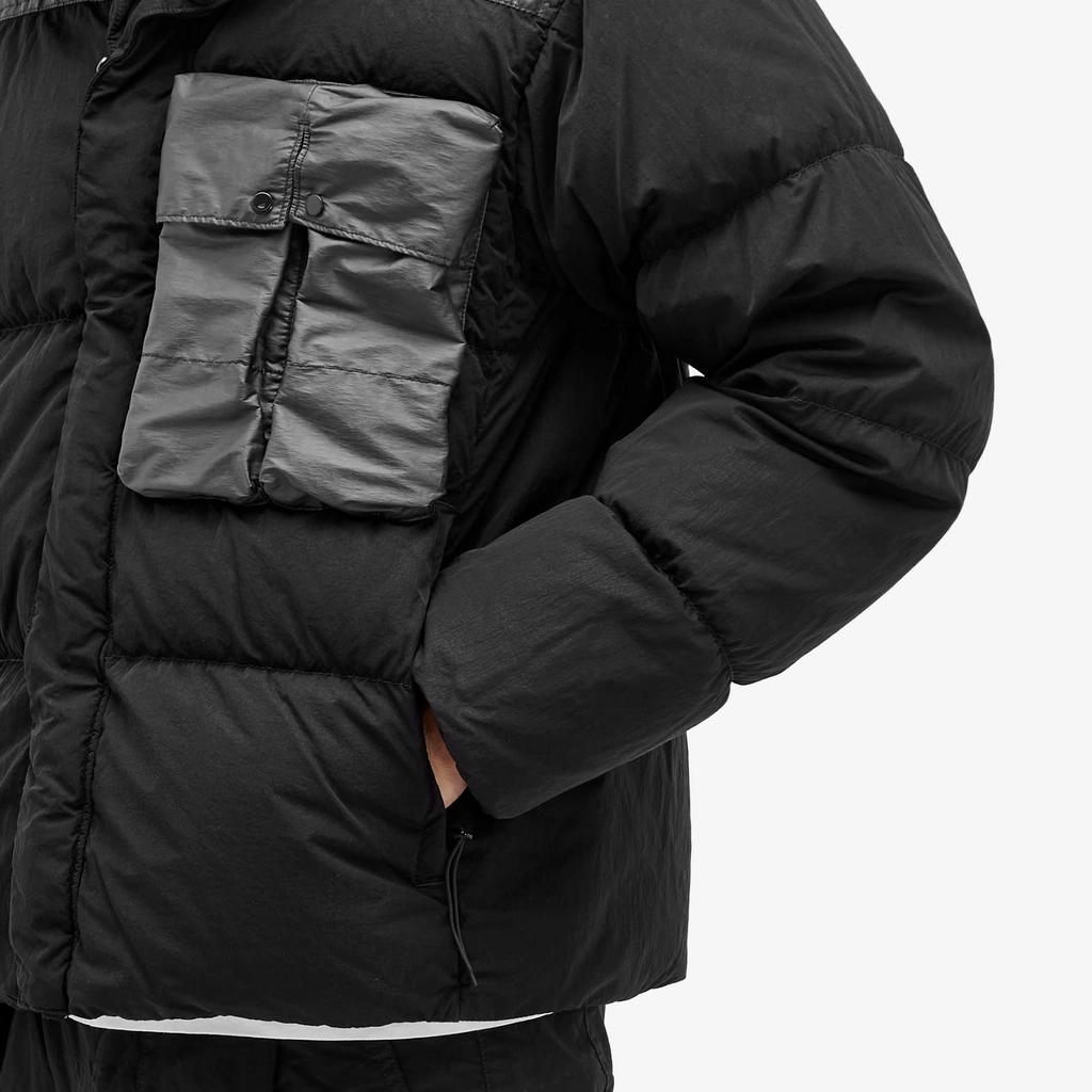 CP Company Men's Chrome-R Mixed Goggle Down Jacket Black